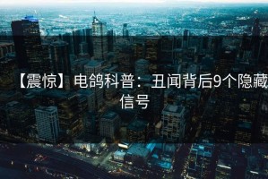 【震惊】电鸽科普：丑闻背后9个隐藏信号