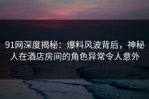 91网深度揭秘：爆料风波背后，神秘人在酒店房间的角色异常令人意外