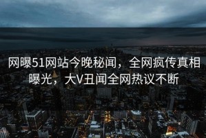 网曝51网站今晚秘闻，全网疯传真相曝光，大V丑闻全网热议不断