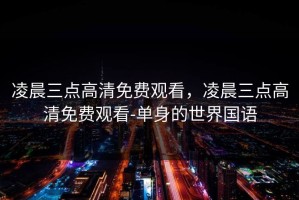 凌晨三点高清免费观看，凌晨三点高清免费观看-单身的世界国语