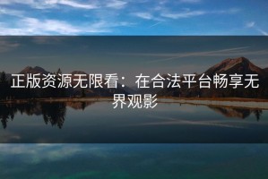 正版资源无限看：在合法平台畅享无界观影