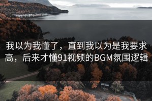 我以为我懂了，直到我以为是我要求高，后来才懂91视频的BGM氛围逻辑