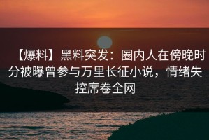 【爆料】黑料突发：圈内人在傍晚时分被曝曾参与万里长征小说，情绪失控席卷全网