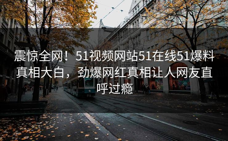 震惊全网！51视频网站51在线51爆料真相大白，劲爆网红真相让人网友直呼过瘾